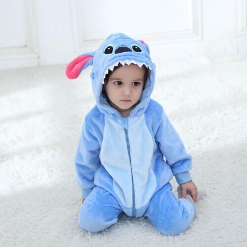Animal Blue Baby Romper Cartoon Newborn Baby Girl Boys Infant Toddler Overall Halloween Baby Clothes for 1 2 Years Old RL2-F