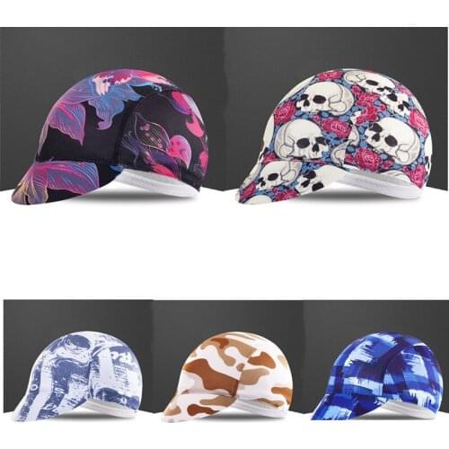 Classic Cycling Skull Caps Bike Wear Hats Breathable Bicycle Caps Free Size Elastic Sunscreen wicking for Men Women Headdress