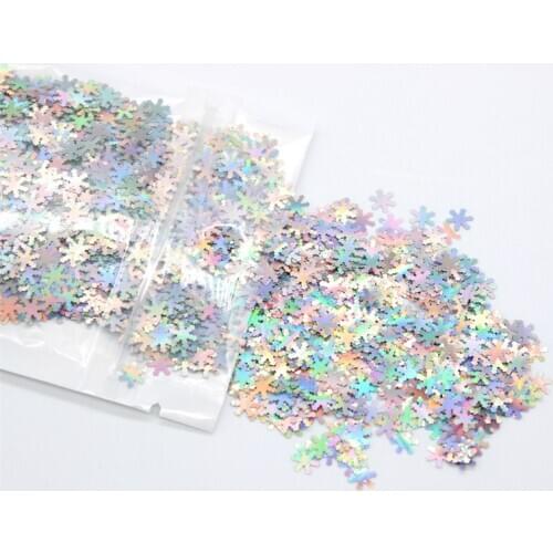 KSCRAFT 20g Colorful Snowflake Shape Sequins PVC Flat for DIY Scrapbooking/Card Making Decoration Crafts