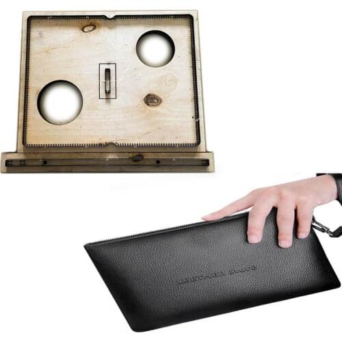 Hot sale Japan Steel Blade DIY leather wallet card holder Wood die cut kinfe mould hand punch template set For Leathercraft