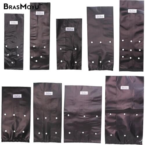 100PCS Grow Bags Nursing Growing Pouch Breathable Permeable Agriculture Garden Outdoor Plastic Cultivation Indoor Anti-UV Black