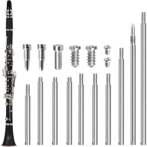 34PCS Clarinet Repair Tool Set, Screws Tools Kit Woodwind Instrument Accessories