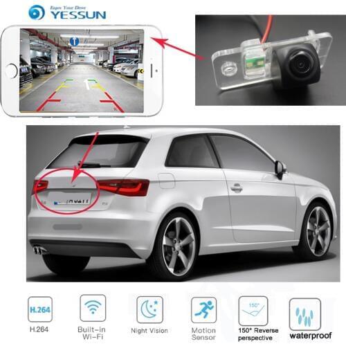 The new wireless Mobile phone display car rear view image reversing monitoring for Audi A3 (8P)2004~2012 high quality CCD CAN