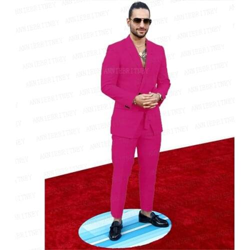 New Designs Fashion Linen Men Summer Suit Clothes 2 piece Tailored Slim fit Oversize Singers Stage Performance Blazer with Pants