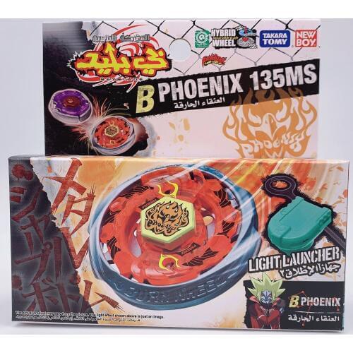 Free Shipping Original TAKARA TOMY METAL FUSION BEYBLADE BB-59 Burn Fireblaze Phoenix 135MS LAUNCHER for Childrens Day Gifts