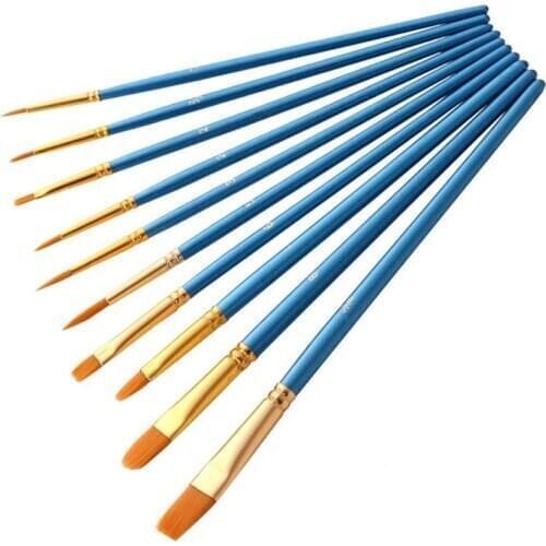 20 Set Paint Brushes Round Pointed Tip Nylon Hair Artist Paintbrushes for Acrylic Oil Watercolor,Face Nail Art,Fine Detail X2