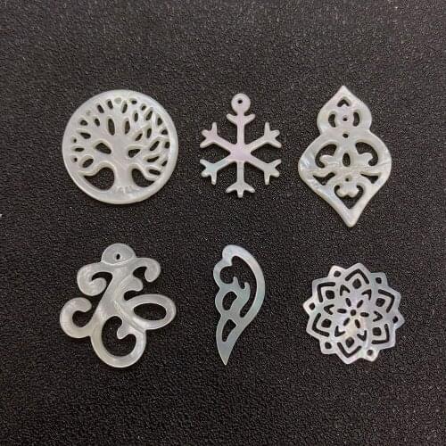 Charm Freshwater Pearl Shell Bead Pendant Necklace Bracelet Handmade Works Jewelry Earrings Accessories Wholesale Parts 17-20mm