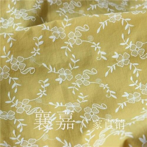 Pure Cotton Plain Thin Cotton Cloth Washed Cotton Crepe Printing Imitation Embroidery Fabric