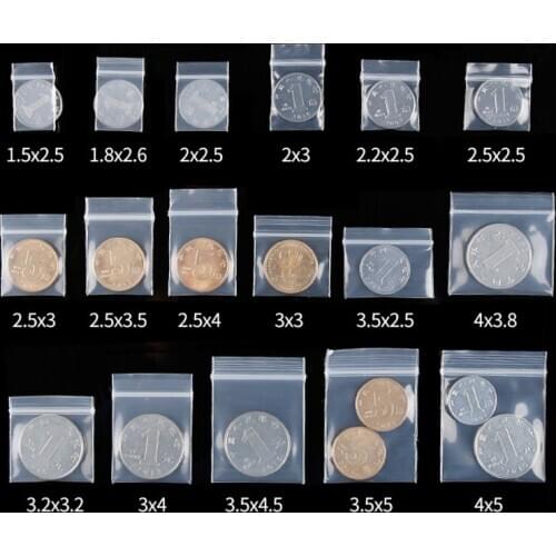 Clear Plastic Mini Cute Ziplock Jewelry Bags Small More Thicker Crystal Packing Pouches Reusable Powder Zipper Lock Sack 100pcs