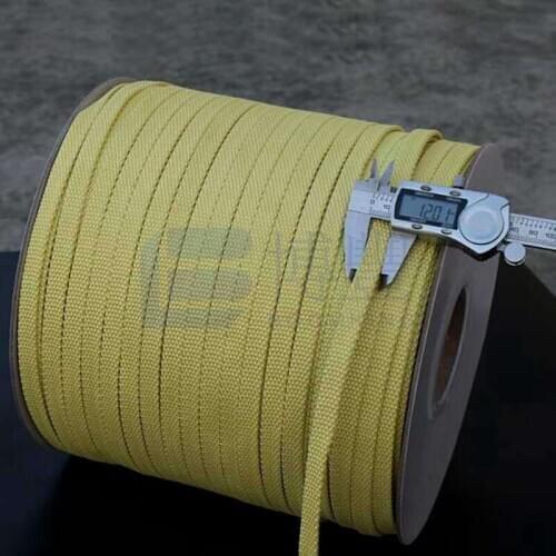 Size 12 x 3.5mm Glass tempering furnace high temperature rope 250m per roll,insulated roller conveyor belt