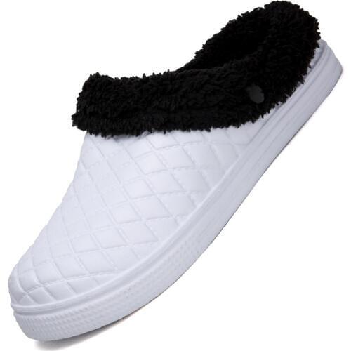 Unisex Winter Cotton Home Slippers Men Indoor Plush Warm Slides Mules Clogs Shoes Flip Flops Hollow Slippers Chaussures De Coton