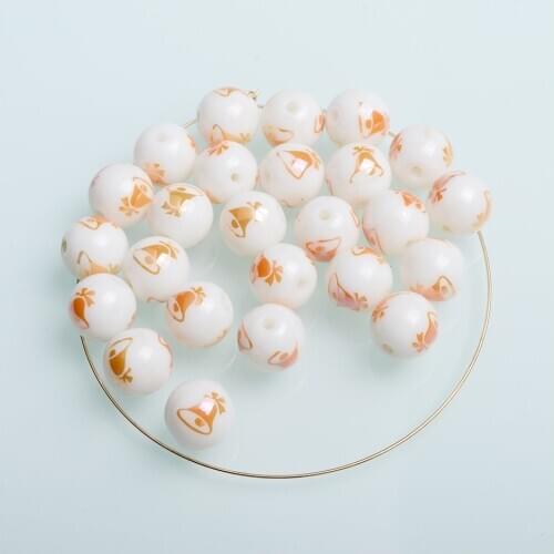 DIY Glass Beads 10mm Bell Beads for Christmas Decorations