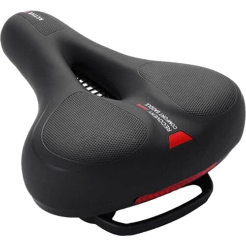 Reflective Shock Absorbing Hollow Bicycle Saddle Bike Seat Breathable Rainproof Cycling Soft Comfort MTB Road Bike Cushion Pad
