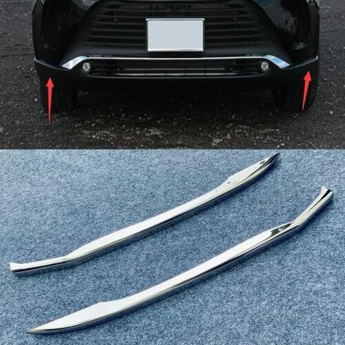 Car Front Rear Bumper Corner Cover Trim Anti-rub Lip Molding Cover Fram Accessories For Toyota Harrier Venza XU80 2020 2021