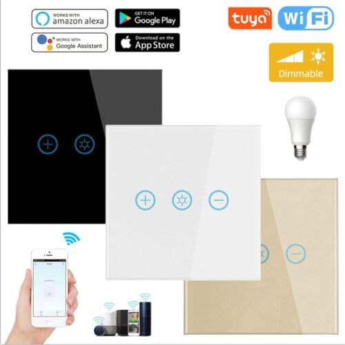 Doingwell Tuya Smart Life LED Dimmer WiFi Switch Smart Light Touch Switch APP Remote Control Compatible Alexa Google Home