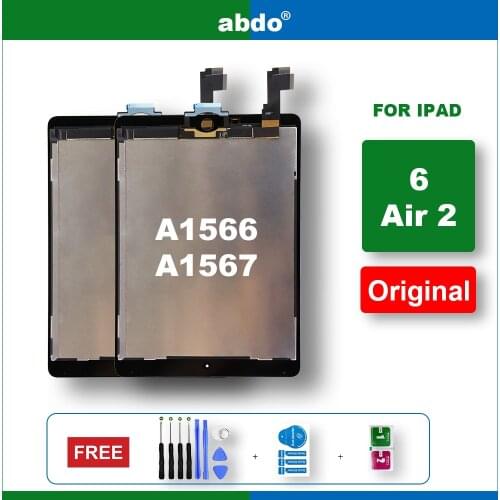 100% AAA+ Grade LCD Display Touch Screen Digitizer Assembly Replacement For Apple iPad 6 Air 2 A1567 A1566 9.7