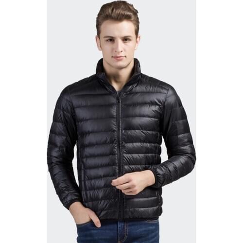 2019 Mens New Style Lightweight Down Jacket Mens Stand Collar Winter Coat Plus-sized MENS Wear Mens Factory Wholesale