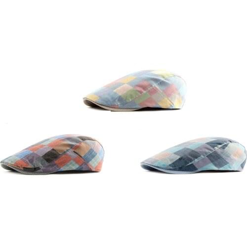 2020 Adjustable Beret Caps Outdoor Sun Breathable Bone Brim Hats Womens Mens Herringbone Solid Flat Berets Cap Hat