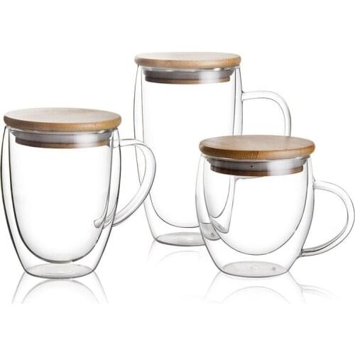 250ml/350ml/450ml Beer whiskey wine glasses drinking glass Tumbler holder cup Coffee cups Tea mug with lid Double wall mugs
