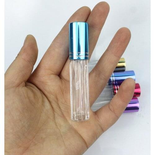 3ML Transparent Small Vertical Stripes Glass Perfume Bottle Sample Empty Bottle 100PCS/LOT