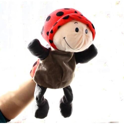 30 cm Insect specimen beetle Lady beetle Doll hand do Plush Hand Puppet, Baby Kids Plush Toy Gift Free Shipping