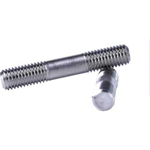 304 stainless steel double headed bolt M12*50MM studs screw arbor rod M12 double-screw bolt