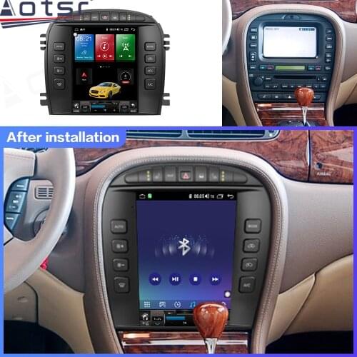 6+128G Tesla Style For Jaguar S-TYPE XJ 2004-08 Android Car Radio Car GPS Navigation Auto Stereo Multimedia Player Video Carplay