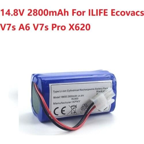 14.8V 2600mAH Battery Rechargeable Battery for ILIFE Ecovacs V7s A6 V7s Pro X620 ILife Battery Accessories 2020 New