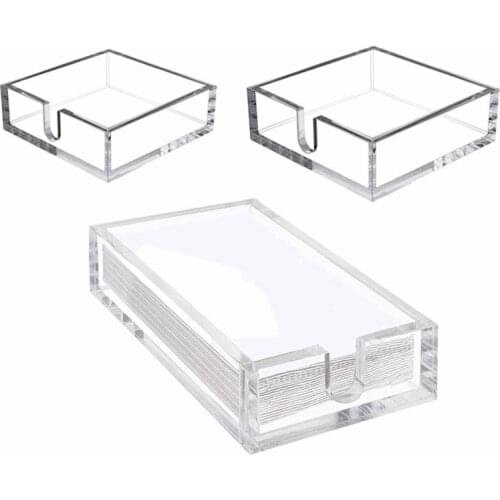 Acrylic Towel Napkin Holder,Clear Bathroom Paper Hand Towels Storage Tray for Ki