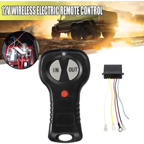 12V/24V Wireless Winch Remote Control Set Kit with Manual Transmitter for Jeep SUV Truck Car