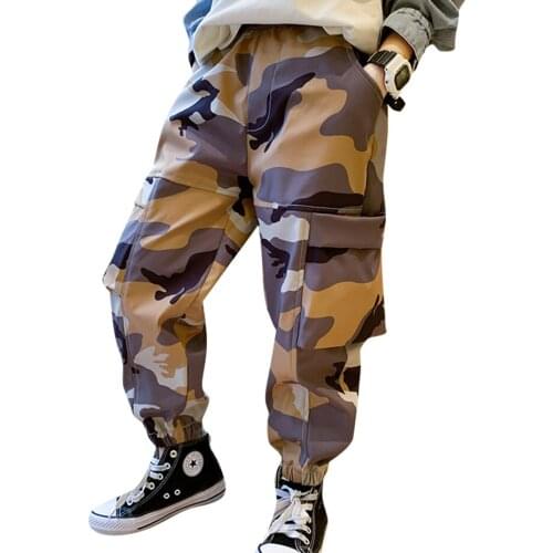 Girls Pants Camouflage Kids Girls Cargo Pants 2021 Childrens Sweatpants Spring Autumn Girl Clothes 6 8 10 12 14