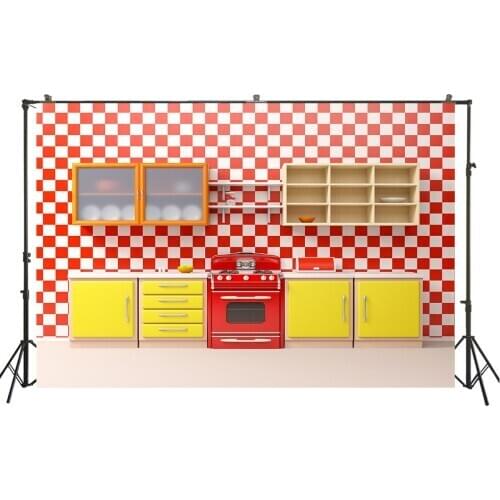 HUAYI Photography Backdrop kitchen house child baby birthday photo background studio photobooth backdrops photocall W-3769