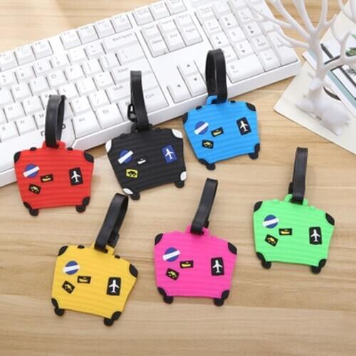 ISKYBOB Luggage Tags For Travel English Letter Luggage Label Strap Suitcase Name ID Address Tags Luggage Tag