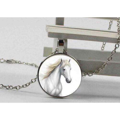 Best selling new horse unicorn pendant necklace necklace 2018 fashion 50cm chain horse necklace men and women horse jewelry