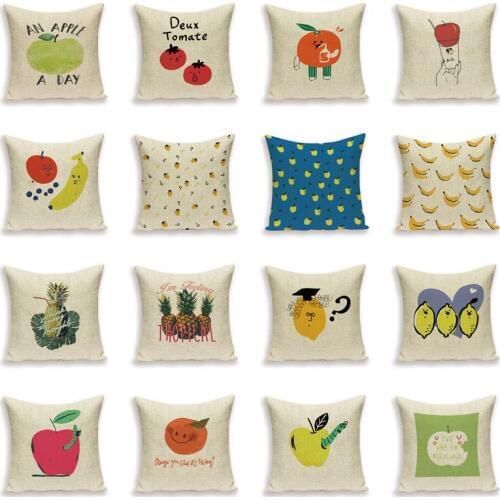 Cartoon Fruit Cushions Case Pineapple Colorful Decorative Style Pillow Cover Sofa Decorative Cushions Case Pillow Covers cojin