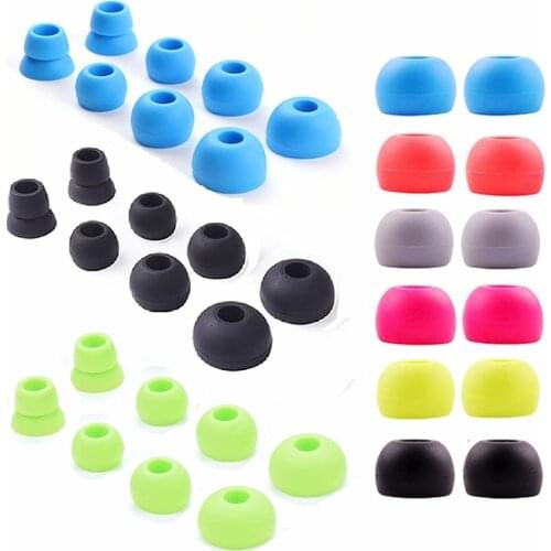 Soft Silicone In-ear Earphone Covers Earbud Tips Ear Buds Eartips Dual Color Ear Pads Cushion For Headphone