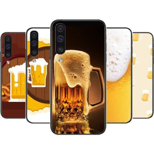 Beer mug Beer bubbles Phone cover hull For SamSung Galaxy S8 S9 S10E S20 S21 S5 S30 Plus S20 fe 5G Lite Ultra black soft case