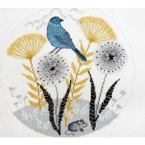 Blue Bird 35-35 Cross Stitch Set Cross-stitch Kit Embroidery Needlework Craft Packages Cotton Fabric Floss