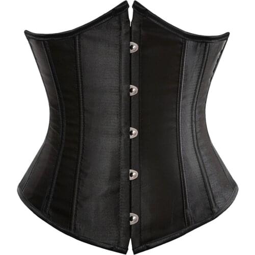 Multiple Colour Satin Simplicity Waist Control Underbust Corsets Sexy Lace Up Plus Size Waist Body Shaping S-6XL