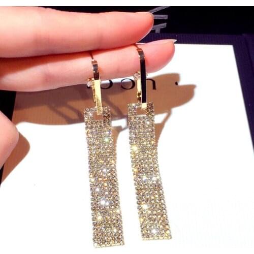 2021new Temperament Luxury Tassels AAA Zircon Earrings for Women Engagement Wedding Birthday Gift for Your Lover or Best Friend