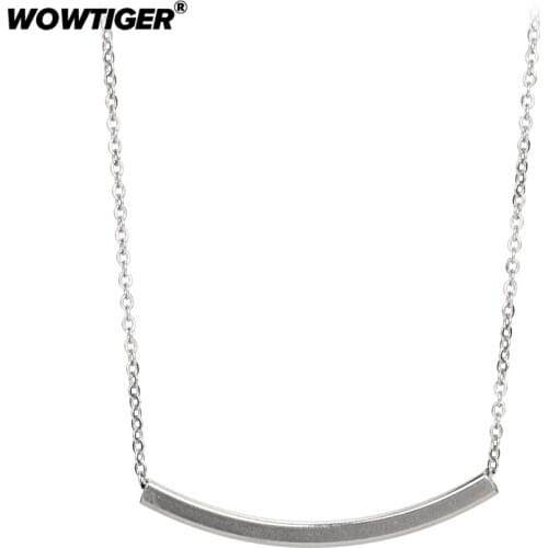 WOWTIGER Square tube stainles Necklace For Women Family With Heart Birthday Memory Jewelry Necklace Jewelry Party Gift for Girl