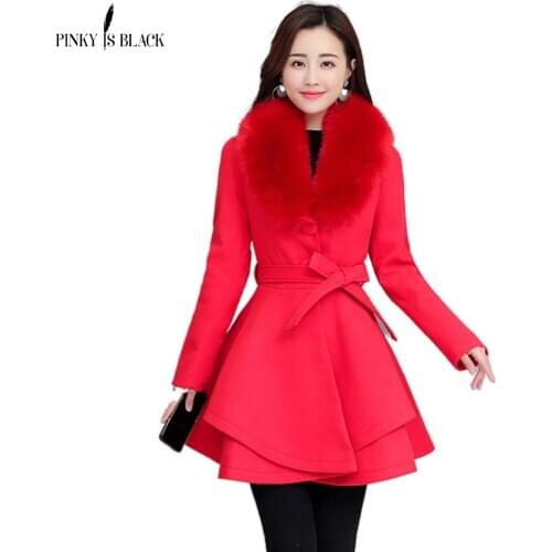 Women's Wool Coats PinkyIsBlack China