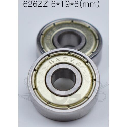 626zz 6*19*6(mm) 10pieces bearing Metal sealed free shipping ABEC-5 chrome steel miniature bearings hardware Transmission Parts