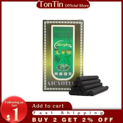 Songlonw natural mugwort smokeless moxa roll stick 7x115mm 30pcsbox traditional Chinese herbal