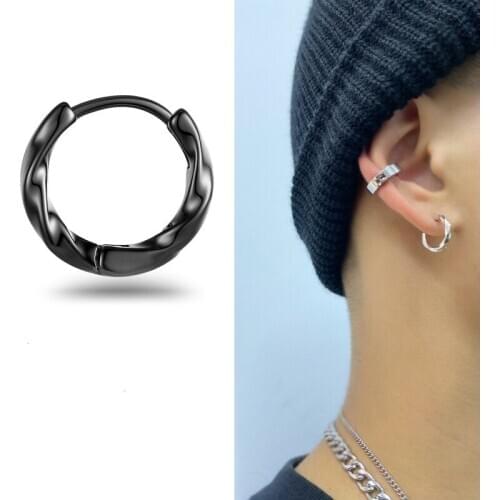 MIQIAO Sterling Silver Ear Cuff Piercing Hoop Earrings Set for Women Men Korean Style Fashion Jewelry Accessories Pendientes