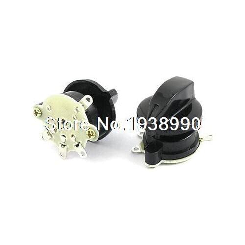 2pcs Latching Fan Speed Control 4 Position Rotary Selector Switch AC 250V 4A