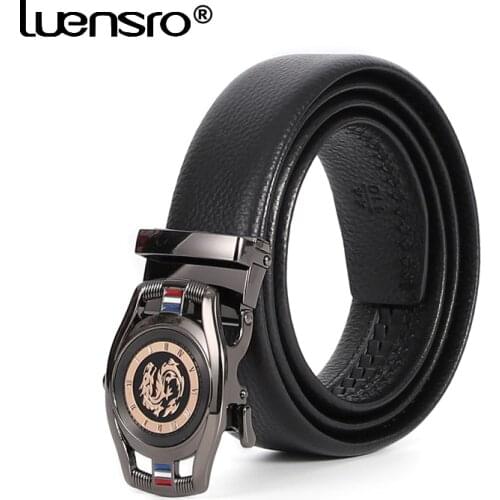 2021 New Fashion Men Belt Cowskin Leather Business Automatic Buckle Belt Cowhide for Jeans Men Design Luxury Belt High QuaLity