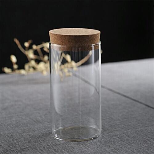 4pcs/lot 8.5CM Glass Botttle Jars Cork Crafts Can Kitchen Storage Jars Bottles Food Container Glass JarS 350ml-950ml 4PCS