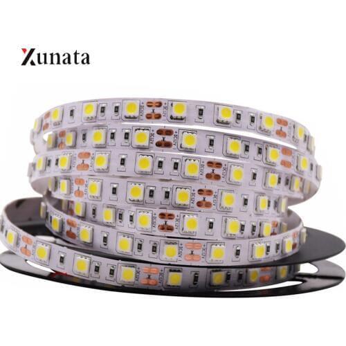 5m 12V 5050 60leds/m LED Strip Light Flexible Led Tape Waterproof Led Ribbon White Warm White RGB RGBW RGBWW Led Light Strip