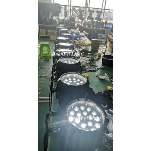 6pieces christmas projector outdoor wash par led rgbw dmx zoom ip65 4in1 led par can 18x10w waterprof par light